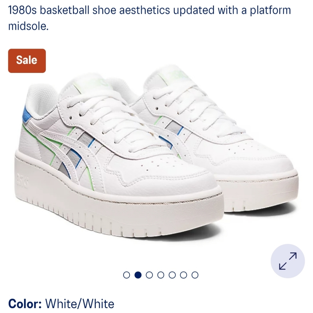 NWT ASICS Japan S PF Womens Sportstyle Shoe Sneaker White 11 Ortholite